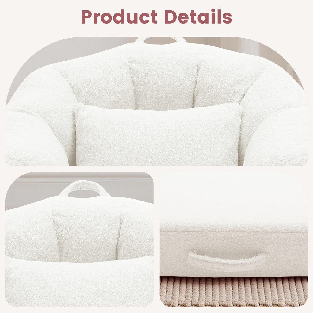 Beige 2 in 1 Convertible Sleeper Sofa Bed H45823
