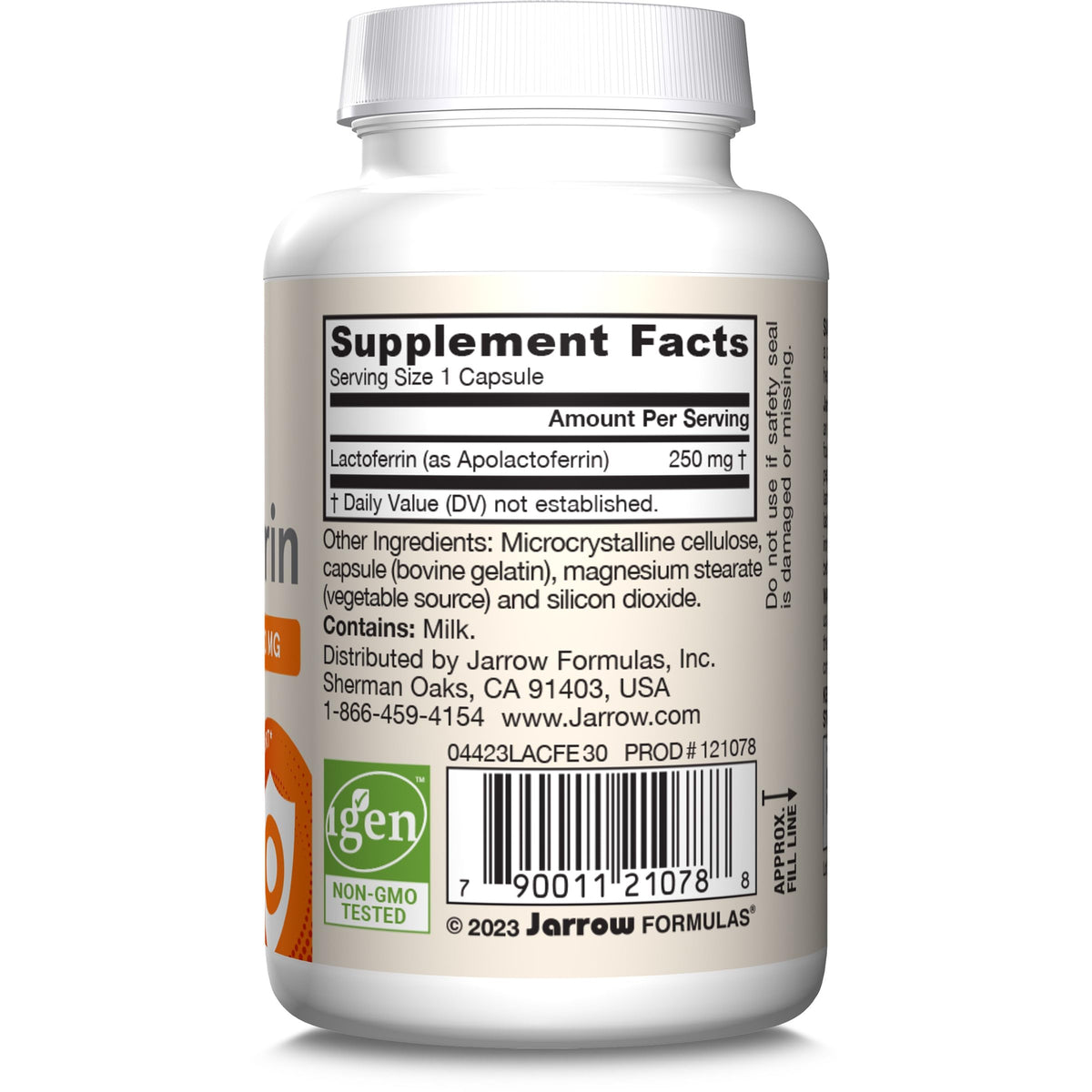 Lactoferrin Supplements 250 mg 30 Capsules N91473