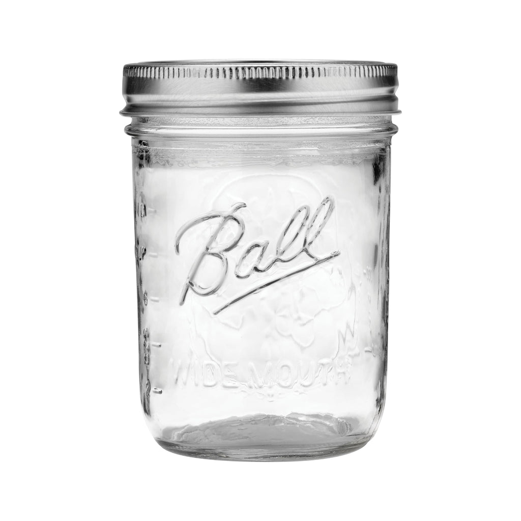 Glass Mason Jar with Lids and Bands, Wide Mouth, 16 OZ (24 Pack) S9792