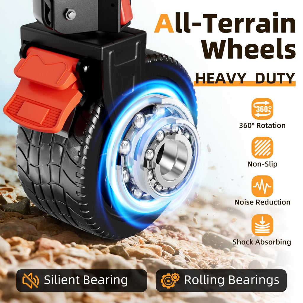 220L Collapsible Heavy Duty Folding Wagon Cart with All-Terrain Wheels M352631