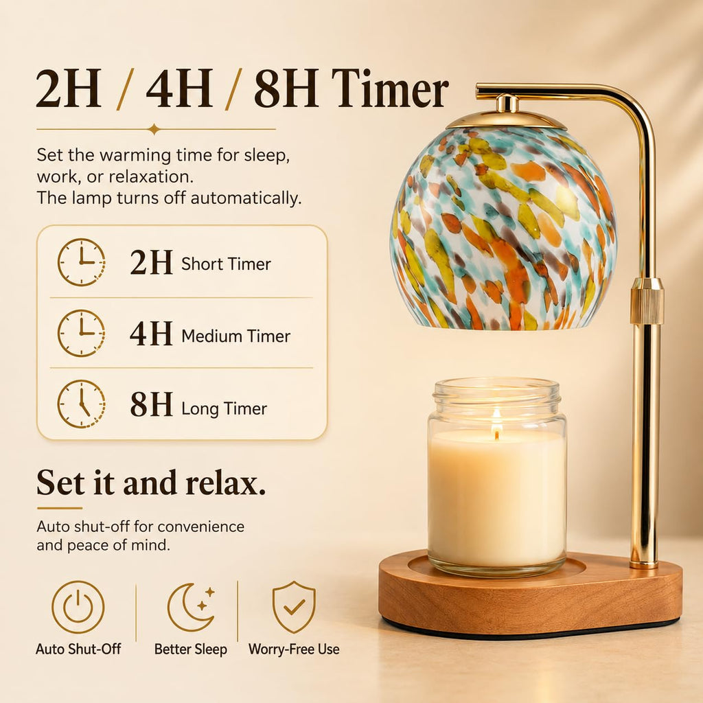 Candle Warmer Lamp with Timer and Dimmable Brightness E5912
