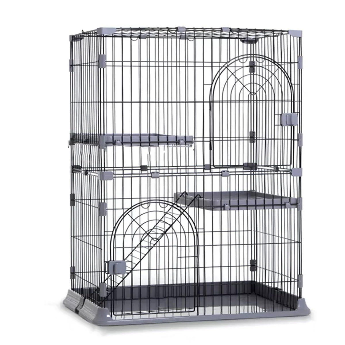 3/4-Tier Cat Cage Playpen with Hammock F4330
