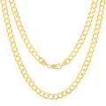10k Yellow Gold Cuban Curb Link Chain Necklace O478