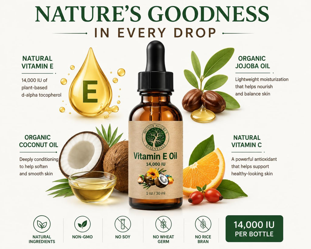 Vitamin E Oil with Jojoba & Coconut Oils + Vitamin C, 1 oz (2-Pack) V41805