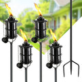 4 Pcs 59In 16oz Metal Citronella Torches O29085
