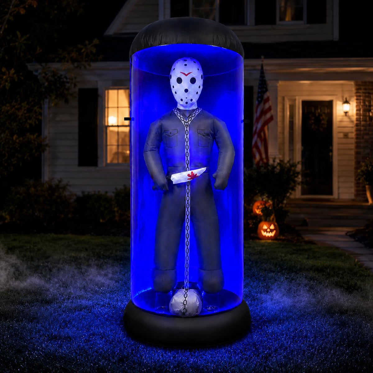 7.6FT Halloween Inflatable Outdoor Decoration with Blue LED Lights Z230