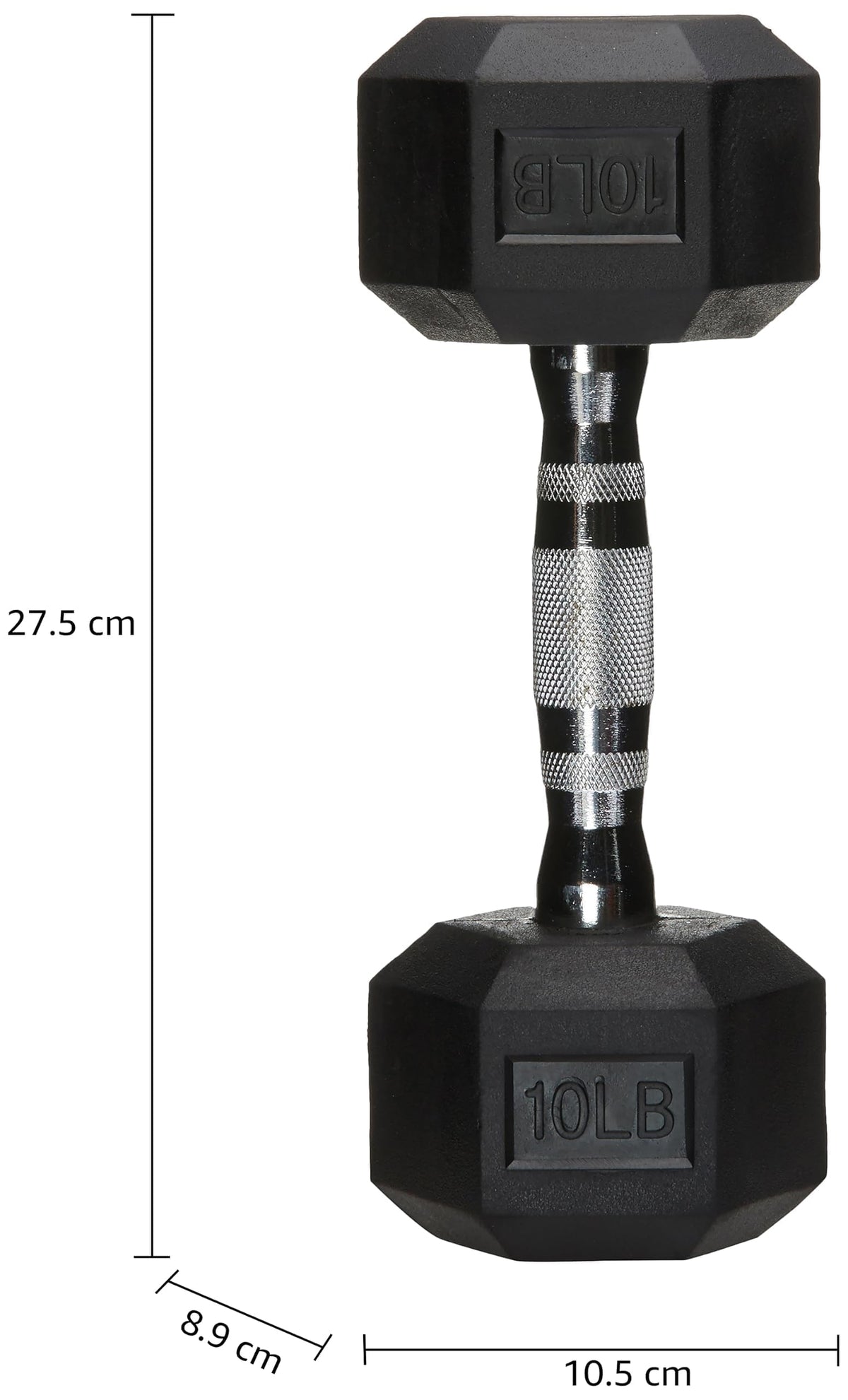 Rubber Hex Dumbbell T52140