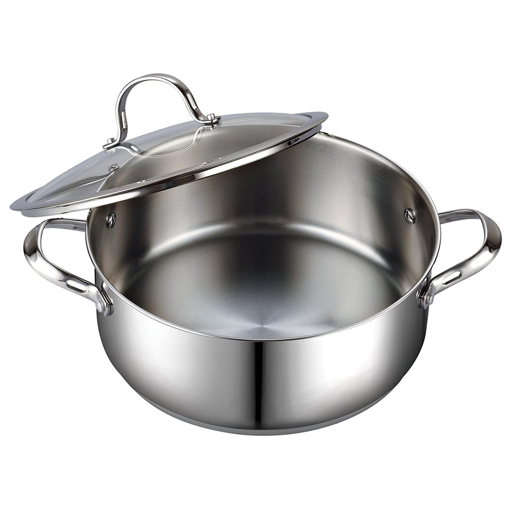7 Quart Stainless Steel Stock Pot with Lid T5667