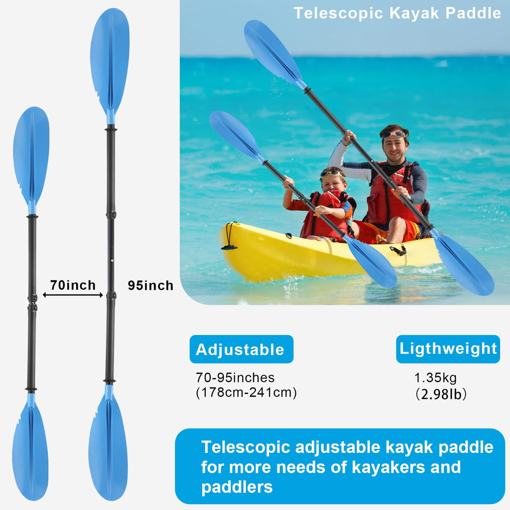 Telescoping Adjustable Kayak Paddle 70" to 95" N696577