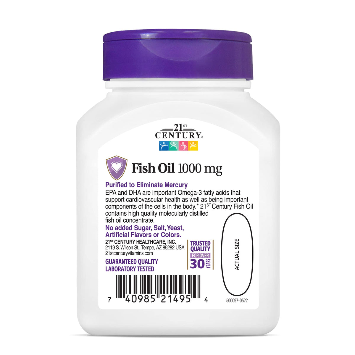 Fish Oil 1000 Mg Softgels, 60 Count (Pack of 2) R766147