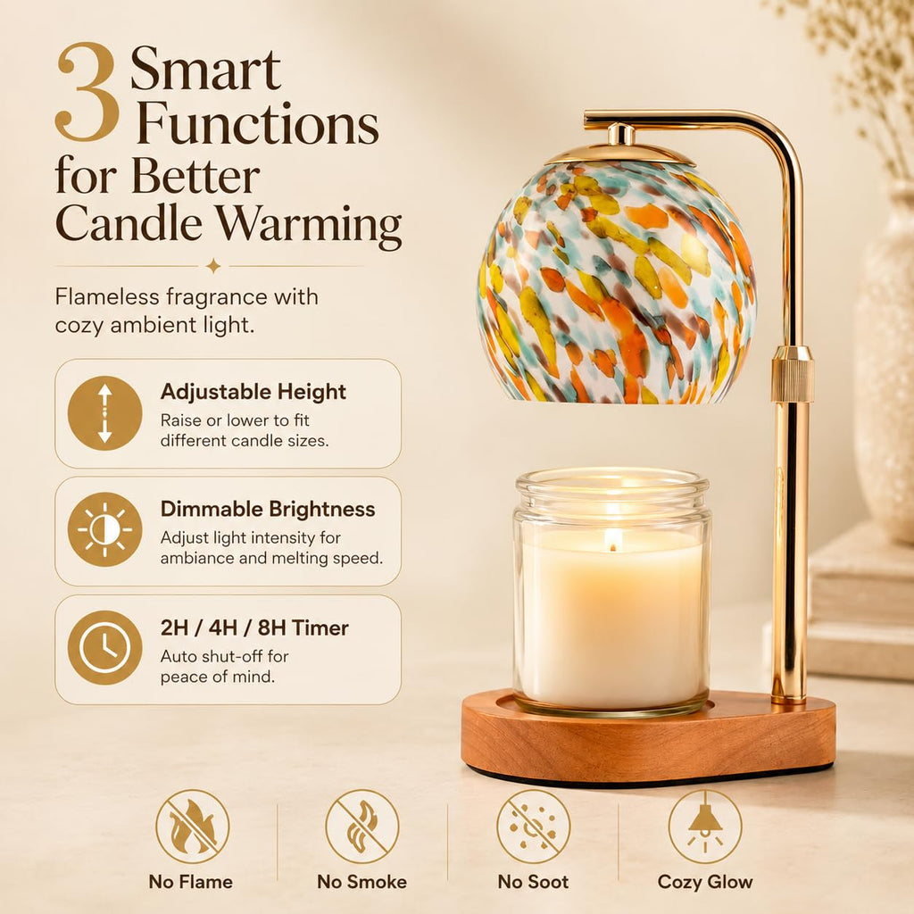 Candle Warmer Lamp with Timer and Dimmable Brightness E5912