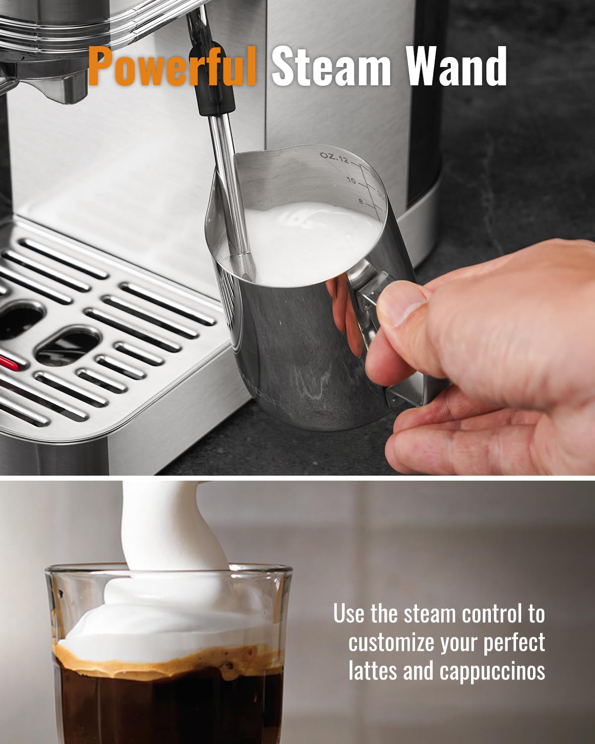 20 Bar Espresso Machine with Milk Frother and Touchscreen Z912354
