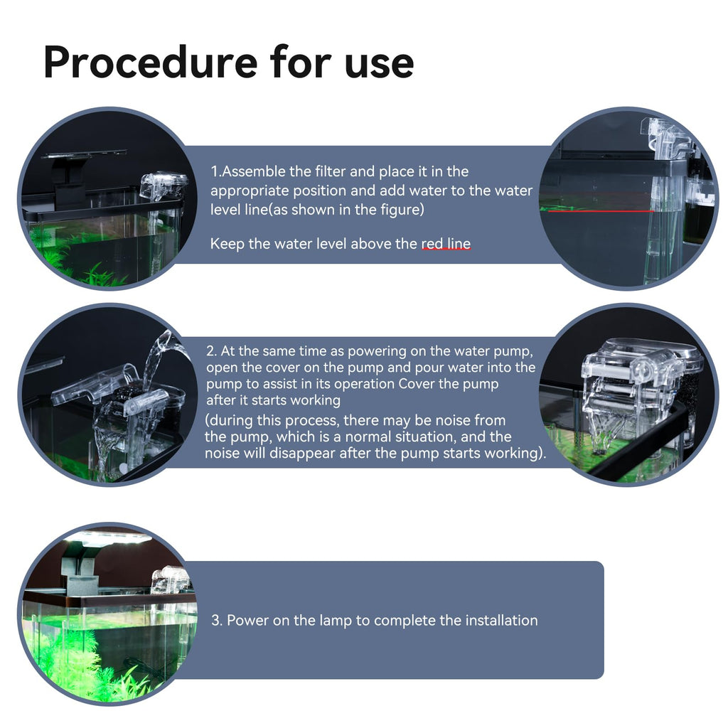 1.5 Gallon Aquarium Starter Kit with Filteration Lighting G787