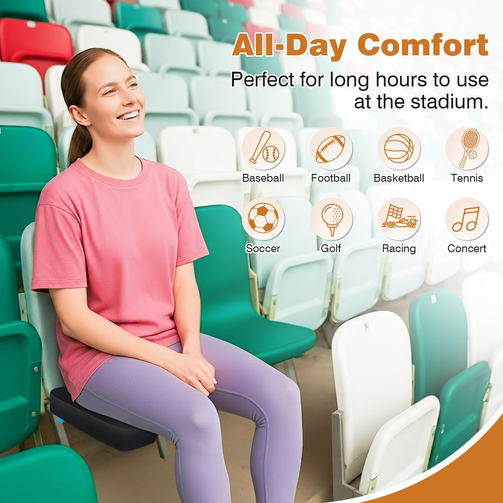 Portable Extra Thick Waterproof Stadium Seat Cushions with Handle, 2PCS K40326