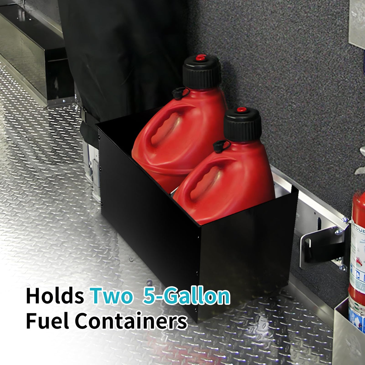 Black 5 Gallon Fuel Jug Holder I11330