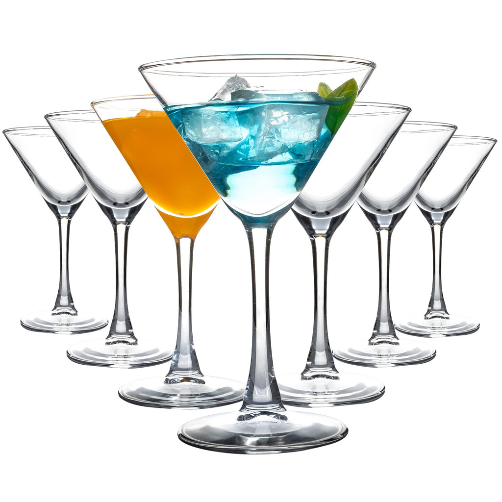 Martini Glasses Set of 7, 6 oz Reusable Cocktail Glasses with Stem C117750