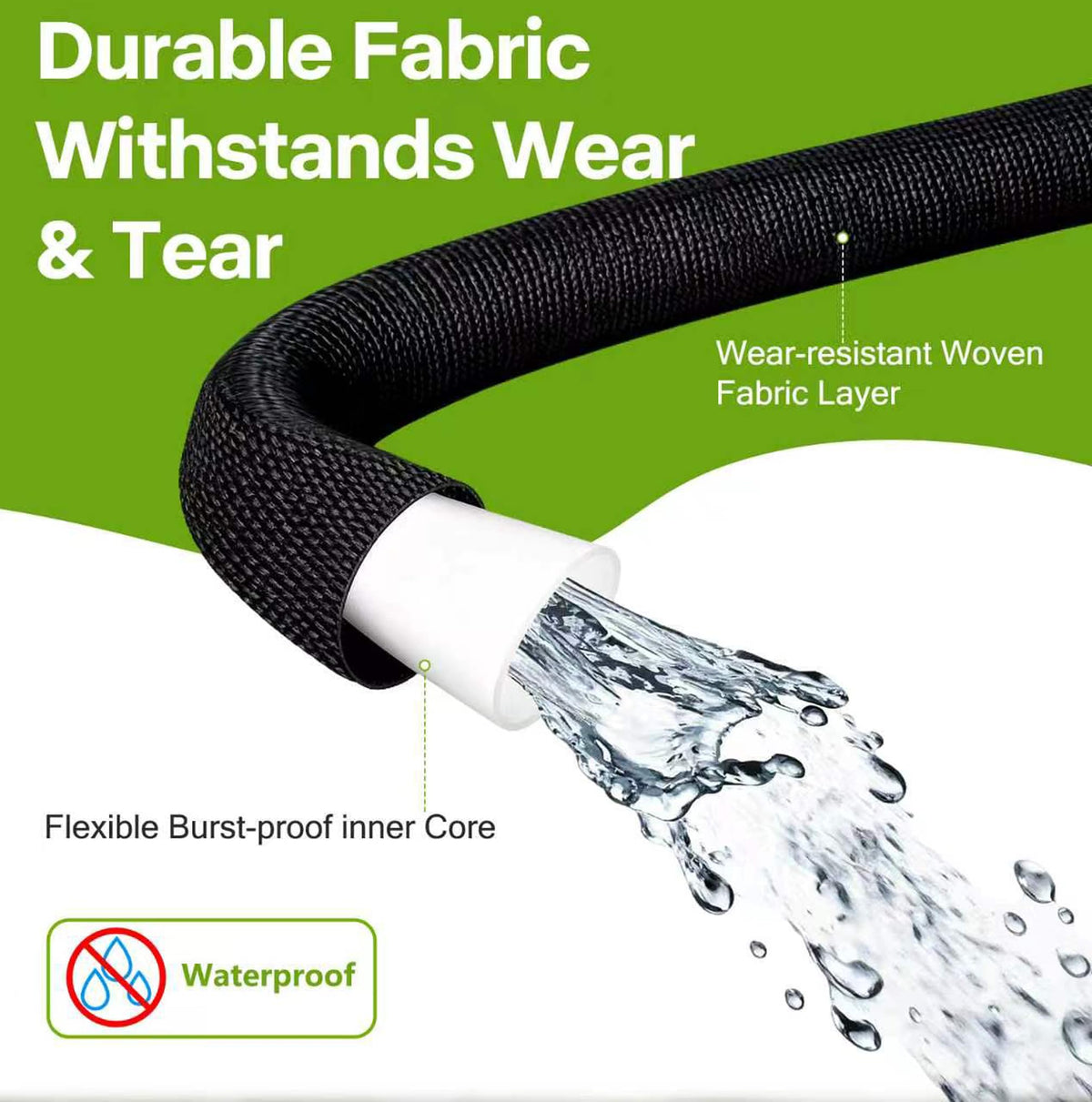 100 ft x 5/8 in Black All-Weather Garden Hose Q2259