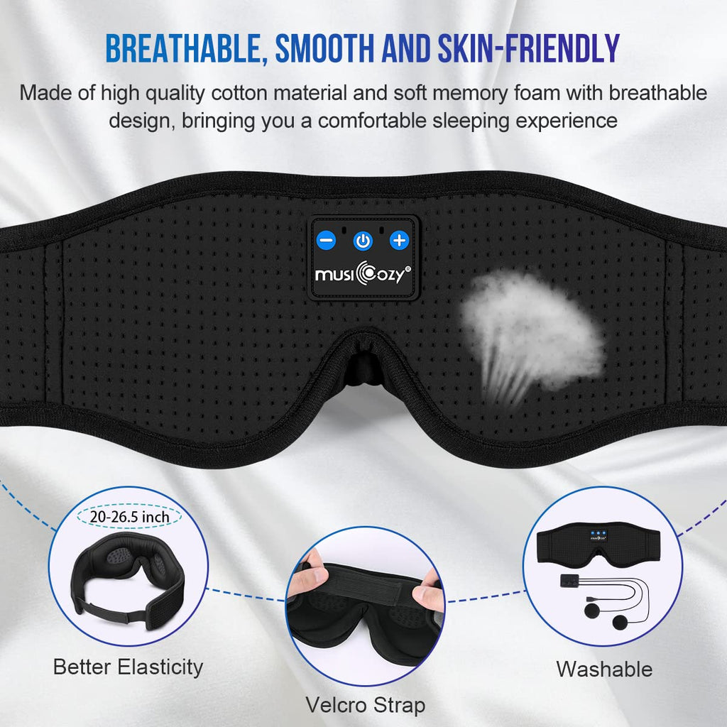 3D Bluetooth Sleep Mask Headphones Pack of 2 O936