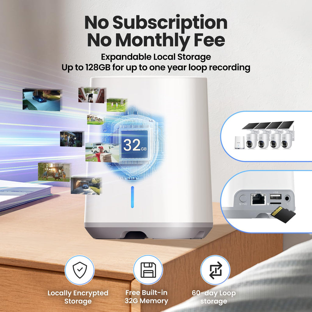 5MP Wireless Outdoor Security Cameras 4-Cam Kit C557029