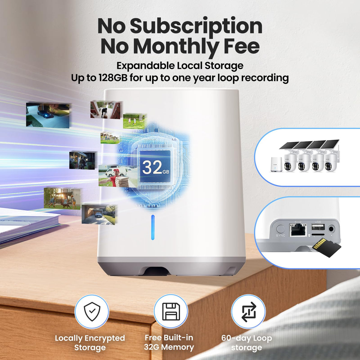 5MP Wireless Outdoor Security Cameras 4-Cam Kit C557029