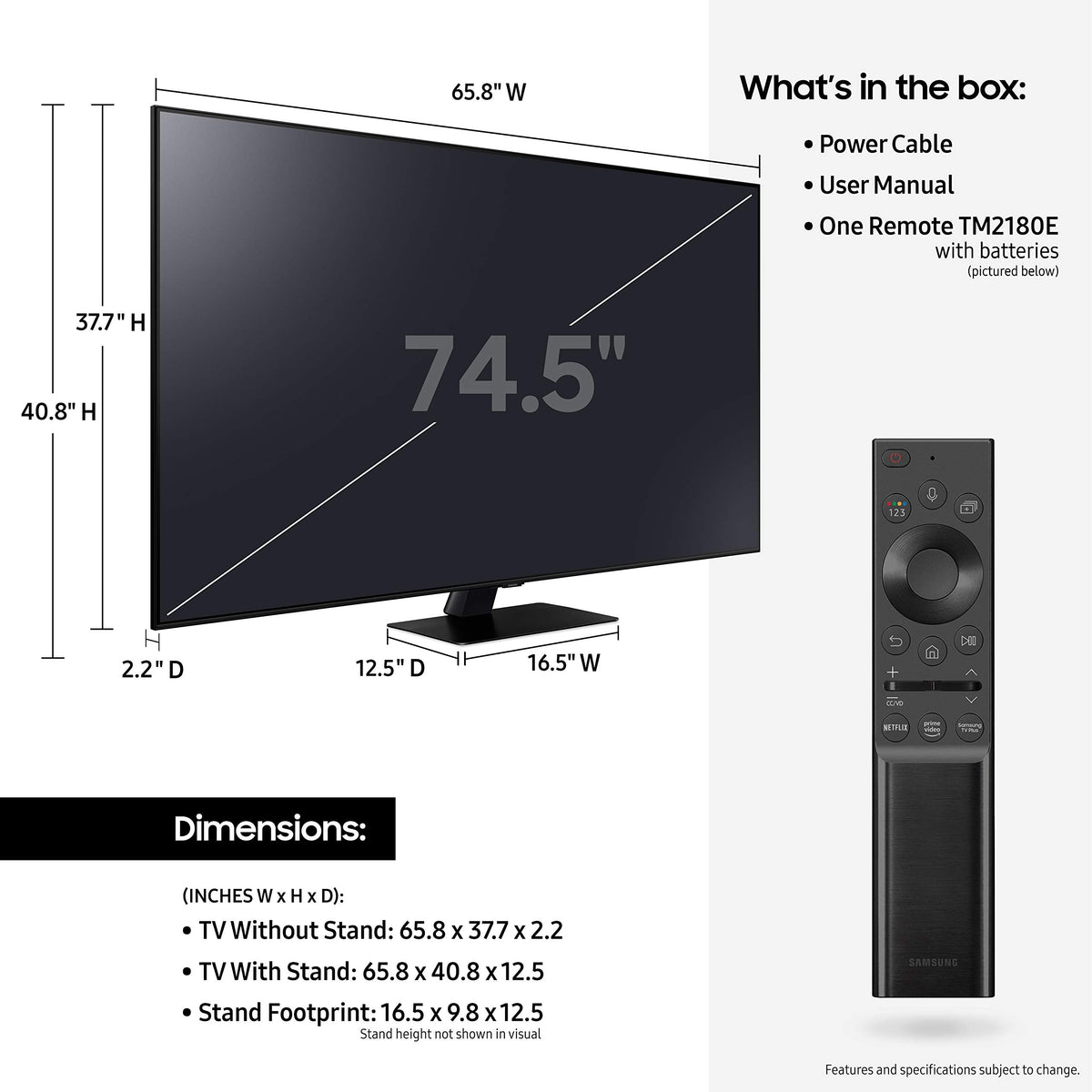 75-Inch 8K QLED Smart TV V92542