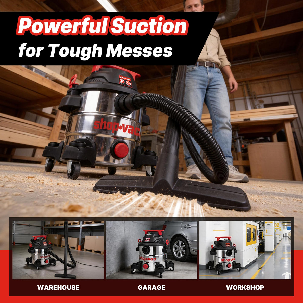 8 Gallon Stainless Steel Wet/Dry Vacuum M431535