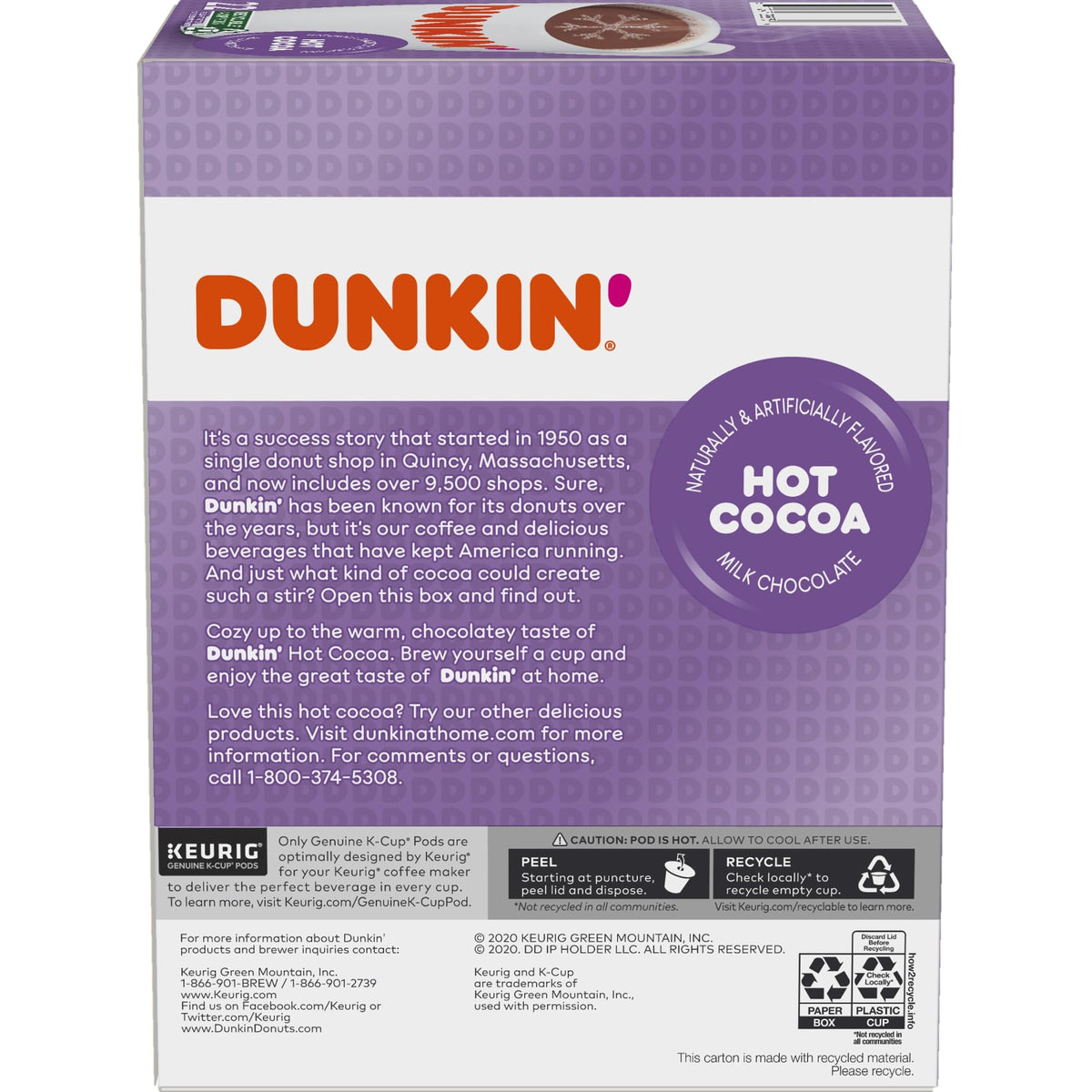 Milk Chocolate Hot Cocoa 22 Keurig Pods B694