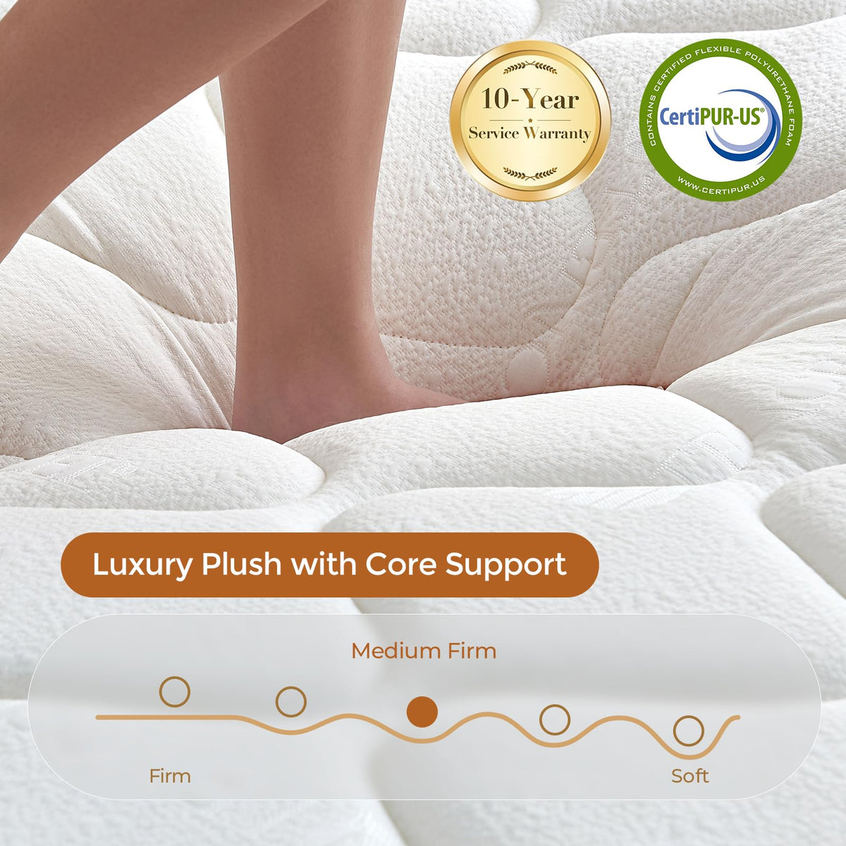 10 inch Full Size Hybrid Mattress in a Box F9364