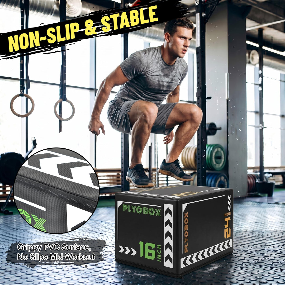 3-in-1 Foam Plyometric Jump Box P403