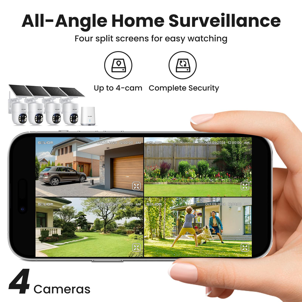5MP Wireless Outdoor Security Cameras 4-Cam Kit C557029