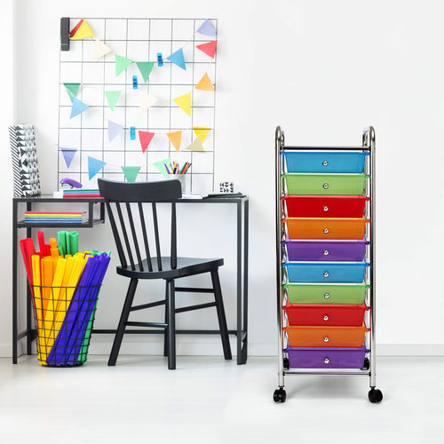 10 Drawer Rolling Storage Cart U468
