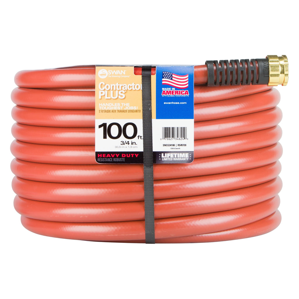 Heavy Duty Watering Hose, 100' Length, 3/4" Diameter, 400+ PSI, Red O270