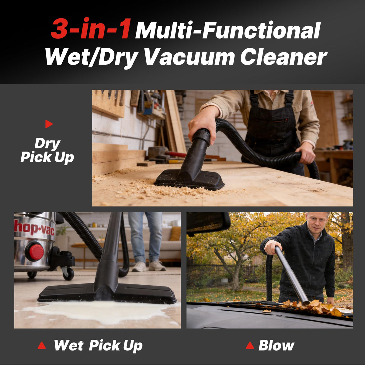 8 Gallon Stainless Steel Wet/Dry Vacuum M431535