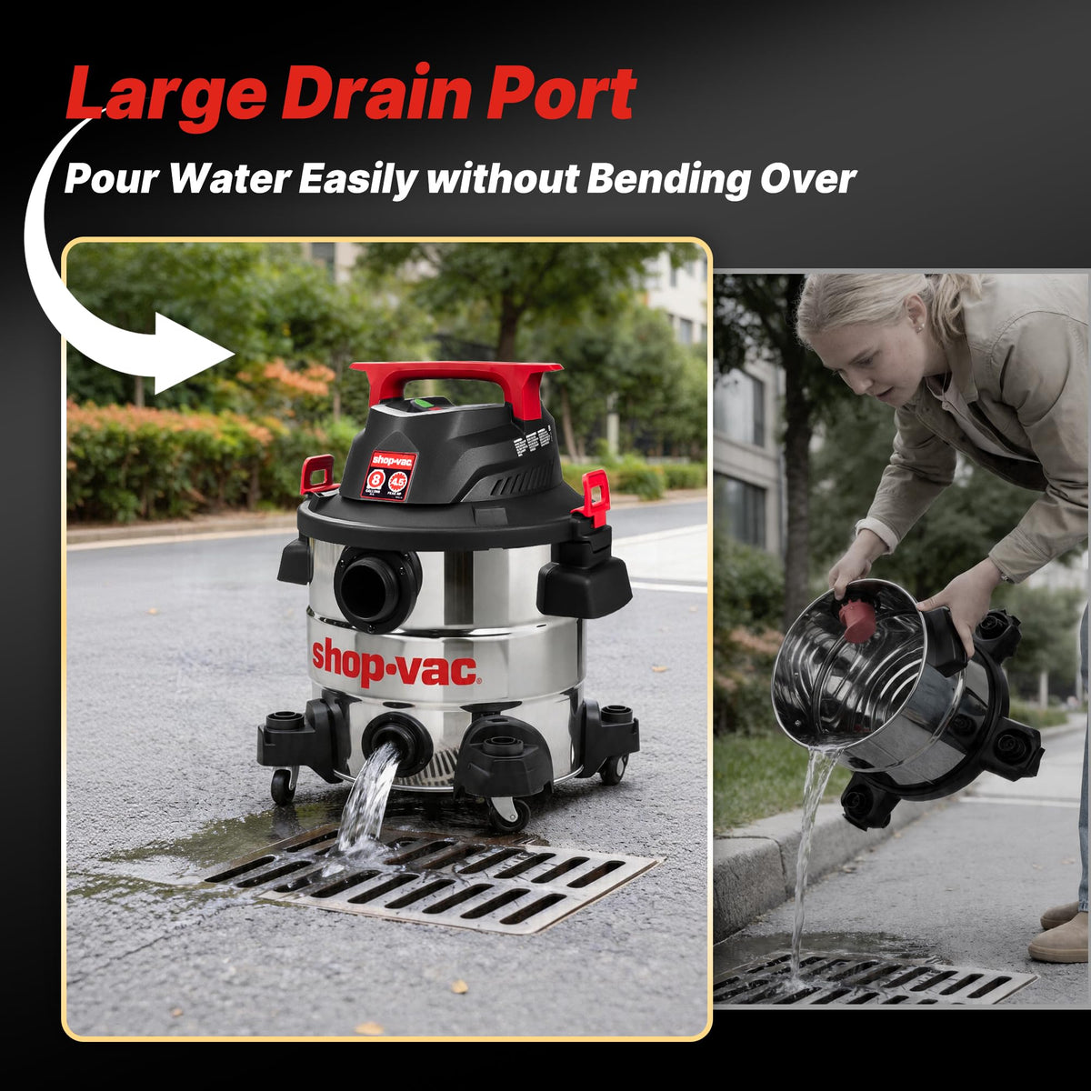 8 Gallon Stainless Steel Wet/Dry Vacuum M431535