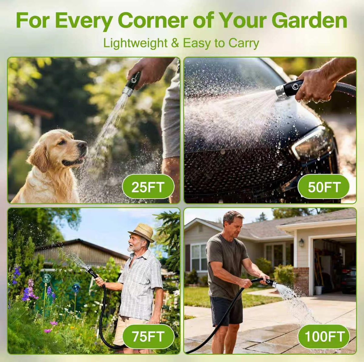 100 ft x 5/8 in Black All-Weather Garden Hose Q2259