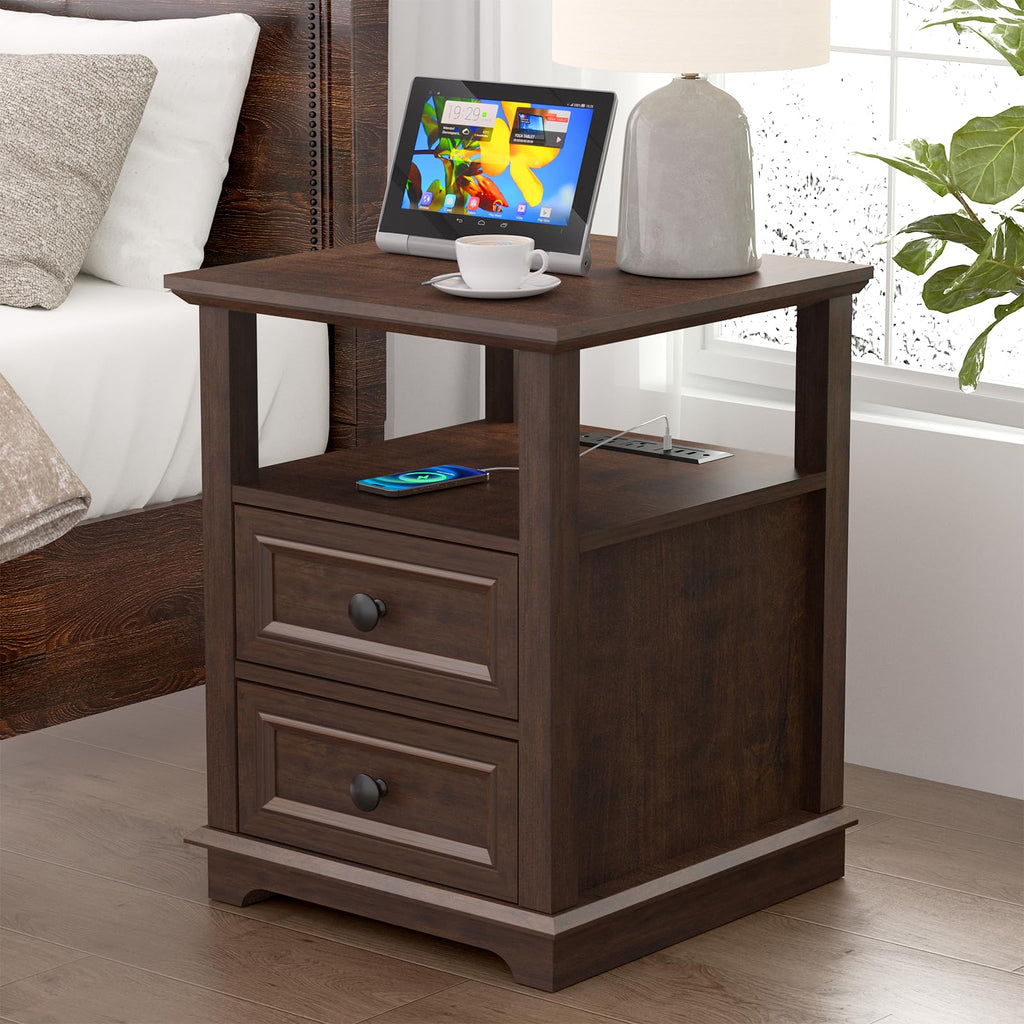 24" Nightstand with Charging Station and Drawers G59706