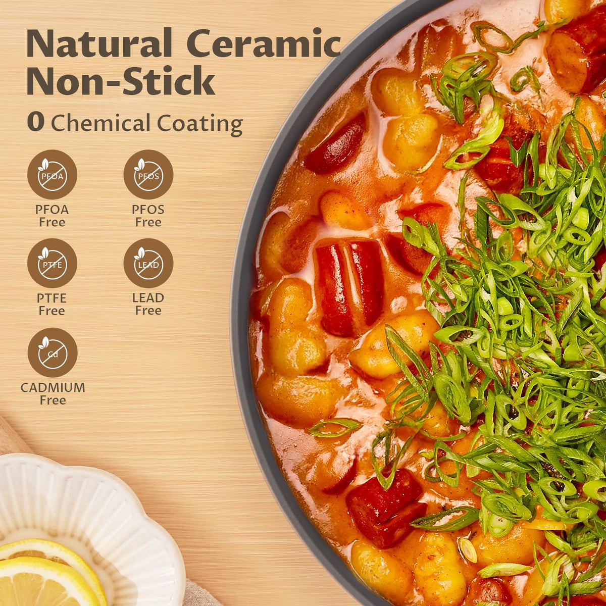 12QT Ceramic Nonstick Stock Pot with Lid A13798