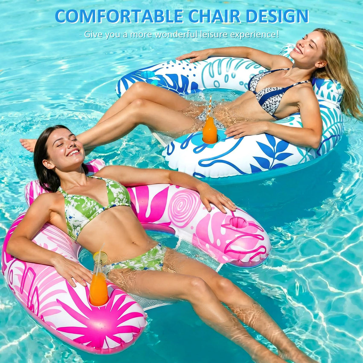 Inflatable Pool Float Chair 3 Pack Q12023