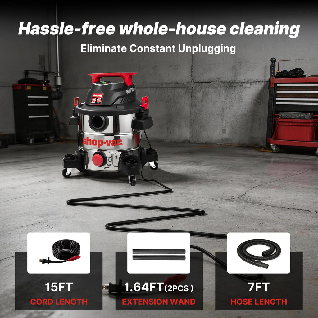8 Gallon Stainless Steel Wet/Dry Vacuum M431535
