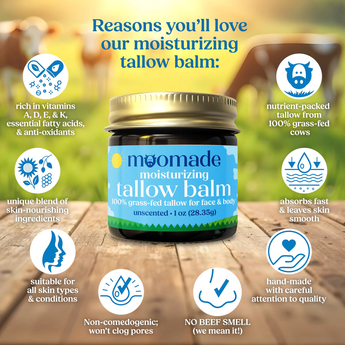 Unscented Tallow Balm 1 oz E38319