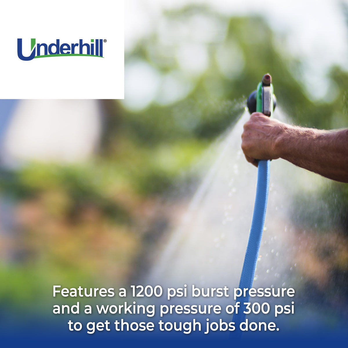 Blue 100 ft Lightweight Flexible Anti-Kink Garden Water Hose Q12864