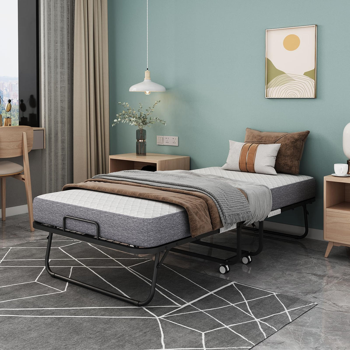 Folding Bed with Mattress J233