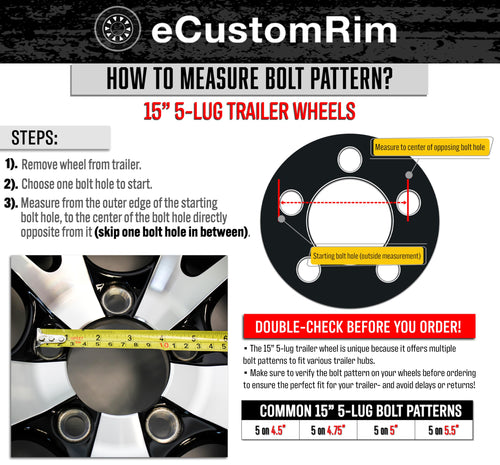 12 Inch Trailer Tire Rim Assembly G598