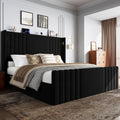 Queen Size Platform Bed Frame with Reading Lights Q18464