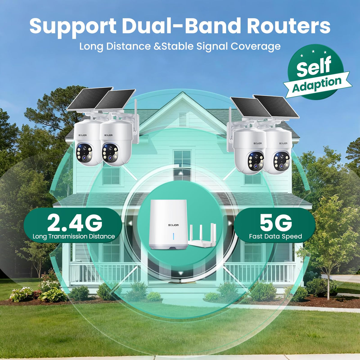 5MP Wireless Outdoor Security Cameras 4-Cam Kit C557029