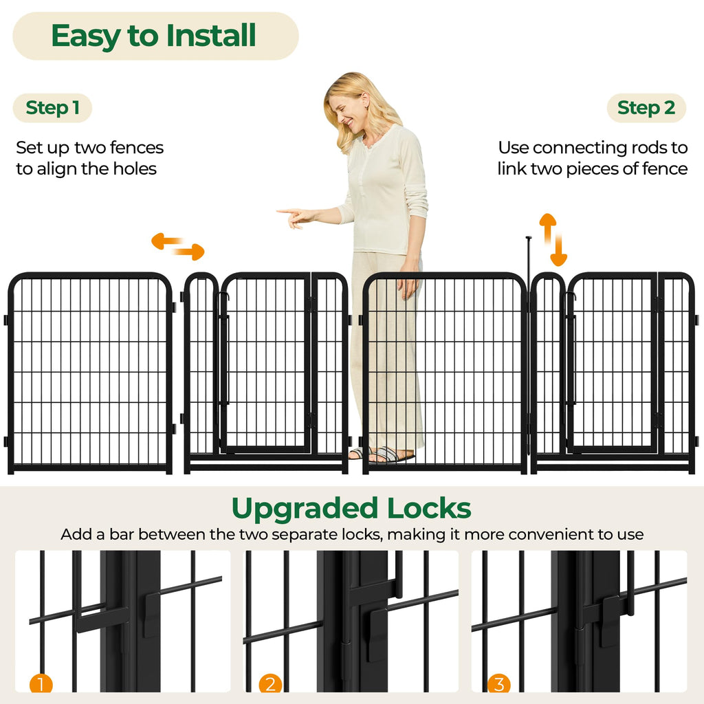 32 Inch 16 Panels Heavy Duty Dog Playpen V592