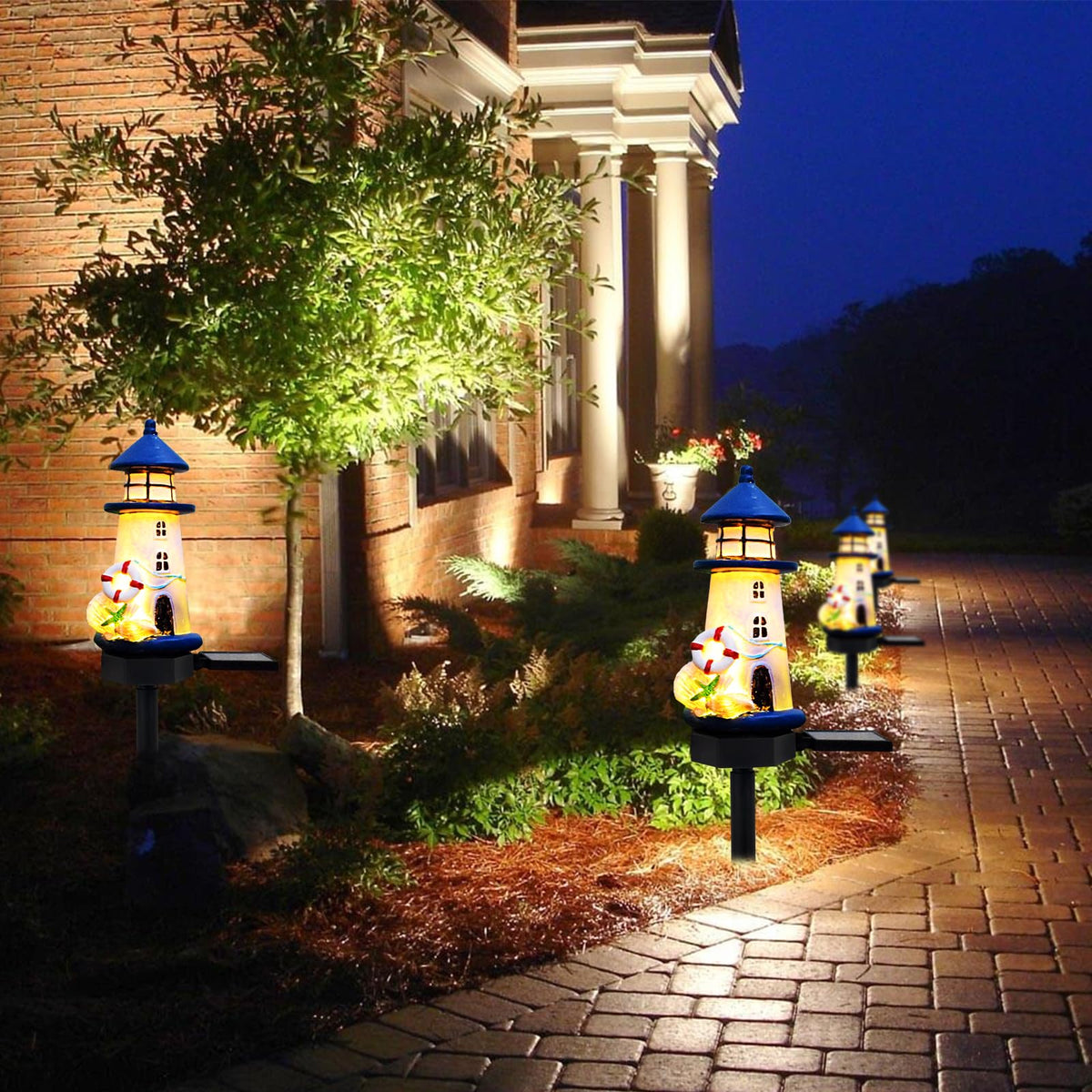 Blue Waterproof Solar Powered Garden Stake Light S326