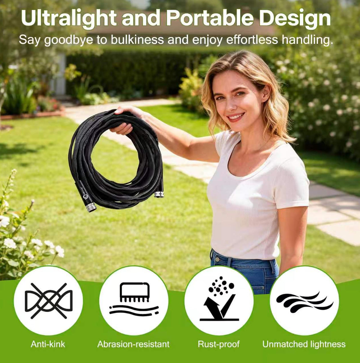 100 ft x 5/8 in Black All-Weather Garden Hose Q2259