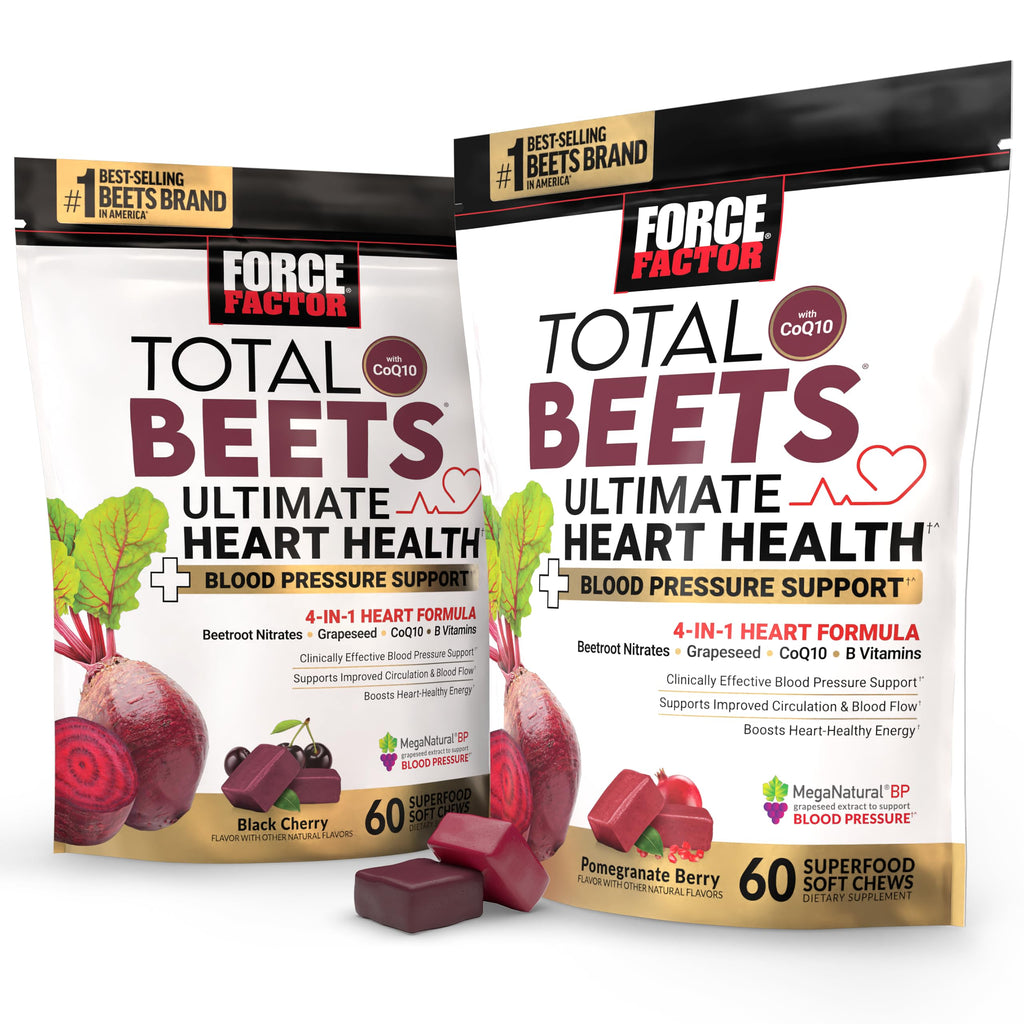 Total Beets Heart Health Blood Pressure Support Chews with CoQ10, 60 Soft X7178