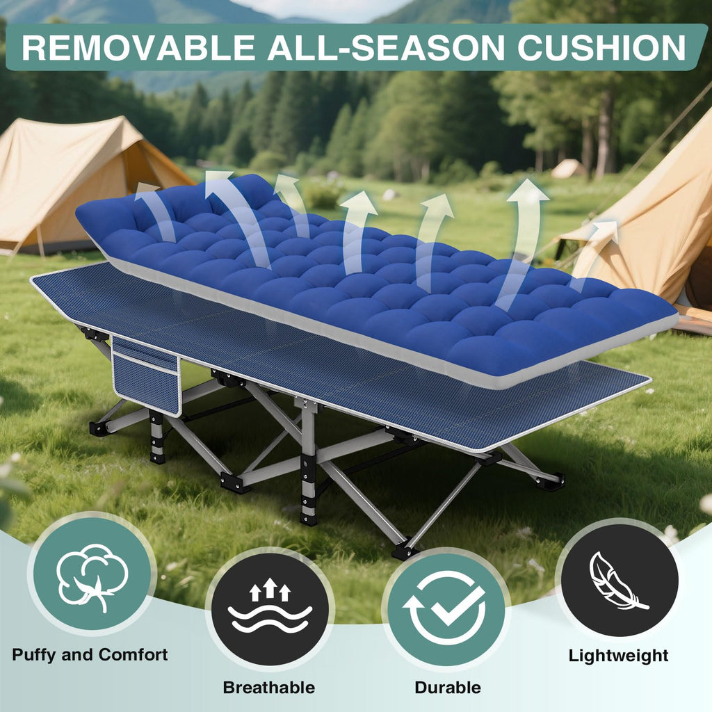 Folding Camping Cot with Mattress and Carry Bag E3380